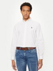 U.S. Polo Assn. Koszula MUP3249 Biały Slim Fit. Białe koszule U.S. Polo Assn., m, bez wzorów, z bawełny, bez kołnierzyka, bez ramiączek. Za 149.99 zł.