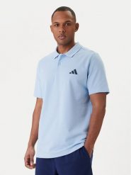 Adidas Polo Small Logo Pique KS5530 Błękitny Regular Fit. Niebieskie koszulki polo Adidas, m, bez wzorów, z bawełny, bez kołnierzyka, bez ramiączek. Za 129.99 zł.