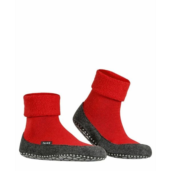 Skarpety Falke Cosyshoe. Czerwone skarpety Falke, bez wzorów, z elastanu. Za 226.50 zł.