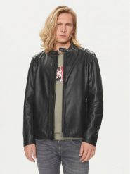 Pepe Jeans Kurtka skórzana Tristan PM402991 Czarny Regular Fit. Czarne kurtki Pepe Jeans, l, bez wzorów, z jeansu, bez kaptura. Za 959.99 zł.