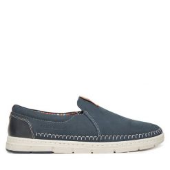 Półbuty Quiksilver. Niebieskie eleganckie półbuty Quiksilver, bez wzorów, bez obcasa, bez zapięcia. Za 249.99 zł.