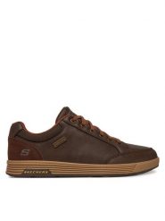 Skechers Sneakersy Sparkman 210944/CHOC Brązowy. Brązowe buty sportowe casual Skechers, bez wzorów, ze skóry, bez zapięcia. Za 319.99 zł.
