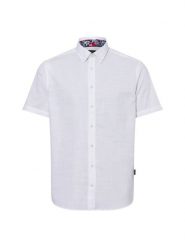 Bugatti koszula casual Mężczyźni Slim Fit Bawełna biały, XXL. Białe koszule Bugatti, m, bez wzorów, z bawełny, bez kołnierzyka, bez ramiączek. Za 179.95 zł.
