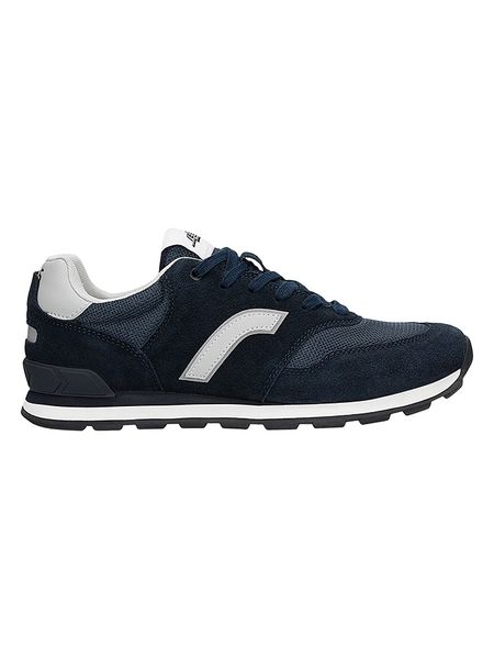 Relaks Skórzane sneakersy w kolorze granatowo-szarym rozmiar: 41. Niebieskie buty sportowe casual Relaks, bez wzorów, z materiału, bez zapięcia. Za 289.95 zł.