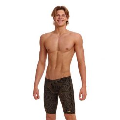 Spodenki kąpielówki męskie Funkita Jammery Gold Weaver. Brązowe kąpielówki Funky Trunks, m, bez wzorów. Za 219.00 zł.