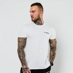 Koszulka Basic White GymBeam. Białe bielizna termoaktywna GYMBEAM, m, bez wzorów, bez ramiączek. Za 44.90 zł.