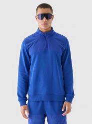 4F Bluza dresowa nierozpinana bez kaptura męska - niebieska XL. Niebieskie bluzy bez kaptura 4F, m, bez wzorów, z bawełny, bez kaptura. W wyprzedaży za 99.99 zł.