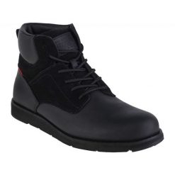 Levis Buty Levi's Jax Plus M 232198-1700-559 czarne. Czarne botki sznurowane na zimę, bez wzorów, z gumy, bez obcasa, bez zapięcia. Za 662.93 zł.