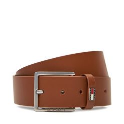 Pasek Męski Tommy Jeans. Brązowe paski Tommy Jeans, bez wzorów, z jeansu. Za 199.99 zł.