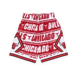 Szorty Chicago Bulls NBA Teamwrap Swingman 1997. Czerwone szorty Mitchell & Ness, bez wzorów, sportowe. Za 477.50 zł.