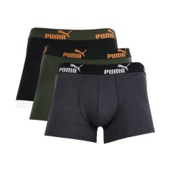 Bokserki męskie Puma 3-pack. Czarne bokserki Puma, m, bez wzorów, z bawełny. Za 109.00 zł.