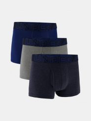 Bokserki męskie 3-pak Under Armour M Perf Cotton 3in Dark Blue Dark Blue 2xl. Niebieskie bokserki Under Armour, m, bez wzorów, z bawełny. Za 139.99 zł.
