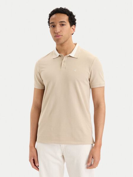 Calvin Klein Jeans Polo LV04RG234G Beżowy jasny Regular Fit. Brązowe koszulki polo Calvin Klein Jeans, m, bez wzorów, z bawełny, bez kołnierzyka, bez ramiączek. Za 289.99 zł.