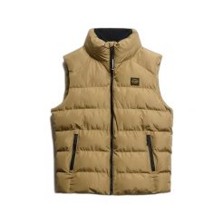 Kurtka puchowa Superdry. Żółte kurtki Superdry, m, bez wzorów, z puchu, bez kaptura. Za 440.35 zł.