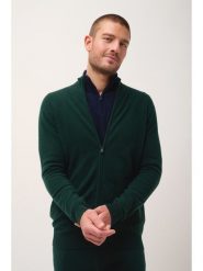 Just Cashmere Kaszmirowy kardigan "Alan" w kolorze ciemnozielonym rozmiar: L. Zielone swetry rozpinane Just Cashmere, l, bez wzorów, z kaszmiru, bez kołnierzyka, bez ramiączek. Za 490.95 zł.