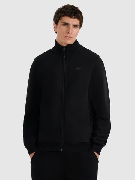 4F Bluza dresowa rozpinana bez kaptura męska - czarna XL. Czarne bluzy 4F, m, bez wzorów, z bawełny, bez kaptura. Za 159.99 zł.
