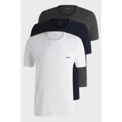 Zestaw koszulek z krótkim rękawem BOSS Tshirt RN 3-pack. T-shirty sportowe HUGO BOSS, bez wzorów, bez ramiączek, trekkingowe. Za 199.00 zł.