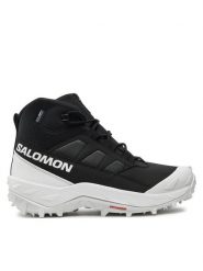 Salomon Trekkingi Crosstrak Waterproof L47677300 Czarny. Czarne botki sznurowane Salomon, bez wzorów, z materiału, bez obcasa, bez zapięcia. Za 589.99 zł.
