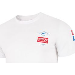 T-shirt męski TSM220 - biały. T-shirty marki 4F. Za 29.99 zł.