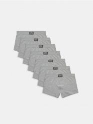 Bawełniane bokserki classic 7 pack - szary. Szare bokserki Sinsay, l, bez wzorów, z bawełny. Za 59.99 zł.