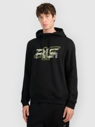 4F Bluza dresowa nierozpinana z kapturem męska 4F x Robert Lewandowski - czarna XL. Czarne bluzy z kapturem 4F, m, bez wzorów, z dresówki, z kapturem. Za 199.99 zł.