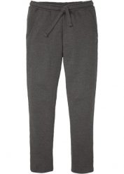 Spodnie sportowe. Szare spodnie treningowe długie bonprix, l, bez wzorów, z dresówki. Za 84.99 zł.