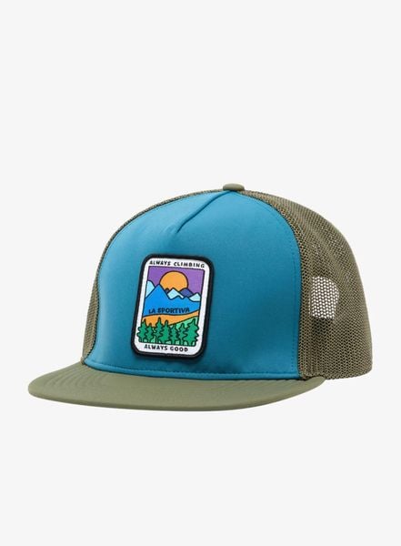 Czapka z daszkiem La Sportiva Always Climbing Hat. Niebieskie czapki z daszkiem La Sportiva, z aplikacjami, z materiału. Za 126.49 zł.