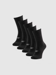 4F Skarpetki długie (5-pack) męskie - szare 39-42. Szare skarpety 4F, bez wzorów. Za 69.99 zł.