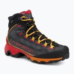 Buty trekkingowe męskie La Sportiva Aequilibrium Hike GTX. Czarne buty trekkingowe La Sportiva, bez wzorów, z gore-texu, bez zapięcia. Za 1,091.99 zł.