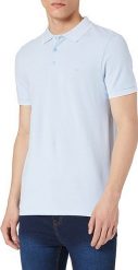 MĘSKI T-SHIRT WRANGLER SS REFINED POLO CERULEAN BLUE W7MDK5XVT 112131917. Niebieskie koszulki polo Wrangler, m, bez wzorów, bez kołnierzyka, bez ramiączek. Za 99.99 zł.