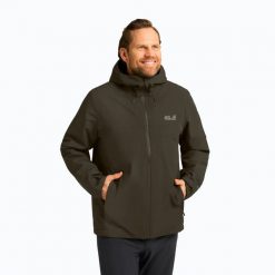 Kurtka ocieplana męska Jack Wolfskin Wisper Ins. Zielone kurtki Jack Wolfskin, na zimę, l, bez wzorów, z materiału, bez kaptura. Za 1,099.00 zł.
