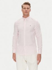 Tommy Hilfiger Koszula MW0MW38556 Różowy Slim Fit. Czerwone koszule Tommy Hilfiger, m, bez wzorów, z bawełny, bez kołnierzyka, bez ramiączek. Za 289.99 zł.