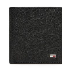 Duży Portfel Męski Tommy Hilfiger. Czarne portfele Tommy Hilfiger, bez wzorów. Za 319.99 zł.
