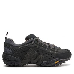 Trekkingi Merrell. Czarne buty trekkingowe Merrell, bez wzorów, bez zapięcia. Za 459.99 zł.