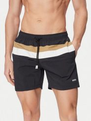 BOSS Szorty kąpielowe Louis 50539210 Czarny Regular Fit. Czarne kąpielówki Boss, m, bez wzorów, z syntetyku. Za 339.99 zł.