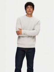 Selected Homme Sweter Dane 16092599 Szary Regular Fit. Szare swetry rozpinane Selected Homme, l, bez wzorów, z bawełny, bez kołnierzyka, bez ramiączek. Za 139.99 zł.