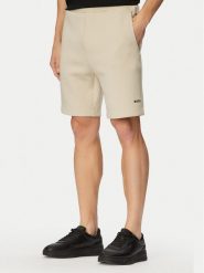 BOSS Szorty sportowe JT_Globe 50558970 Beżowy jasny Regular Fit. Brązowe krótkie spodenki sportowe Boss, m, bez wzorów, z syntetyku. Za 599.99 zł.
