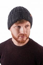 Czapka męska zimowa cz47 Brødrene 114 szara. Szare czapki zimowe bez wzorów. Za 54.90 zł.