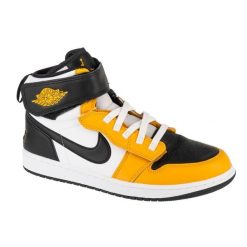 Buty sportowe Sneakersy męskie, Air Jordan 1 Hi Flyease. Białe buty sportowe casual Jordan, bez wzorów, z gumy, bez zapięcia. Za 779.99 zł.