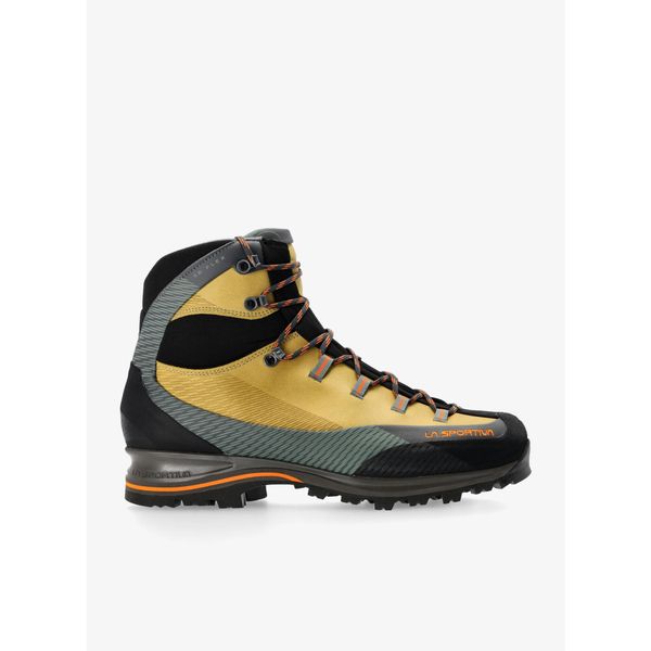 Buty trekkingowe męskie La Sportiva Trango Trk Leather GTX. Żółte buty trekkingowe La Sportiva, bez wzorów, z materiału, za kostkę, bez zapięcia, trekkingowe. Za 944.99 zł.