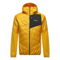 Kurtka puchowa Salewa Ortles Hyb Twr. Żółte kurtki Salewa, na zimę, uniwersalny, bez wzorów, z materiału, bez kaptura. Za 978.00 zł.