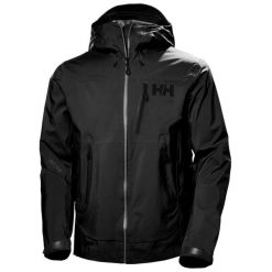 Kurtka Helly Hansen odin mountain infinity shell. Czarne kurtki Helly Hansen, xl, bez wzorów, z włókna, bez kaptura. Za 2,585.50 zł.