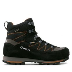 Trekkingi Aku. Czarne botki sznurowane Aku, bez wzorów, z gore-texu, bez obcasa, bez zapięcia. Za 699.99 zł.