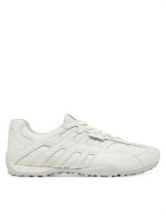 Geox Sneakersy U55MNB 00046 C1000 Biały. Białe buty sportowe casual Geox, bez wzorów, ze skóry, bez zapięcia. Za 399.99 zł.