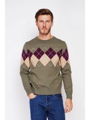 C& Jo Sweter w kolorze khaki rozmiar: 52. Brązowe swetry nierozpinane C& Jo, bez wzorów, bez kołnierzyka, bez ramiączek. Za 130.99 zł.