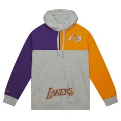Polar z kapturem Los Angeles Lakers Tie Breaker. Fioletowe bluzy z polaru Mitchell & Ness, m, bez wzorów, z polaru, z kapturem. W wyprzedaży za 258.50 zł.