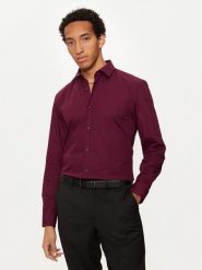 Hugo Koszula C-Jenno 50289499 Bordowy Slim Fit. Czerwone koszule Hugo, m, bez wzorów, z bawełny, bez kołnierzyka, bez ramiączek. Za 319.99 zł.