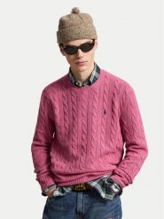 Polo Ralph Lauren Sweter 710876762501 Różowy jasny Regular Fit. Czerwone swetry rozpinane Polo Ralph Lauren, l, bez wzorów, z wełny, bez kołnierzyka, bez ramiączek. Za 1,199.00 zł.