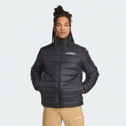 Kurtka ocieplana Terrex Multi Essentials. Czarne kurtki Adidas, m, bez wzorów, z puchu, bez kaptura. Za 399.00 zł.