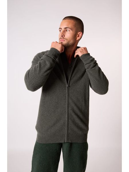Perfect Cashmere Kaszmirowy kardigan "Cody" w kolorze khaki rozmiar: XXL. Brązowe swetry rozpinane Perfect Cashmere, xxl, bez wzorów, z kaszmiru, bez kołnierzyka, bez ramiączek. Za 434.99 zł.